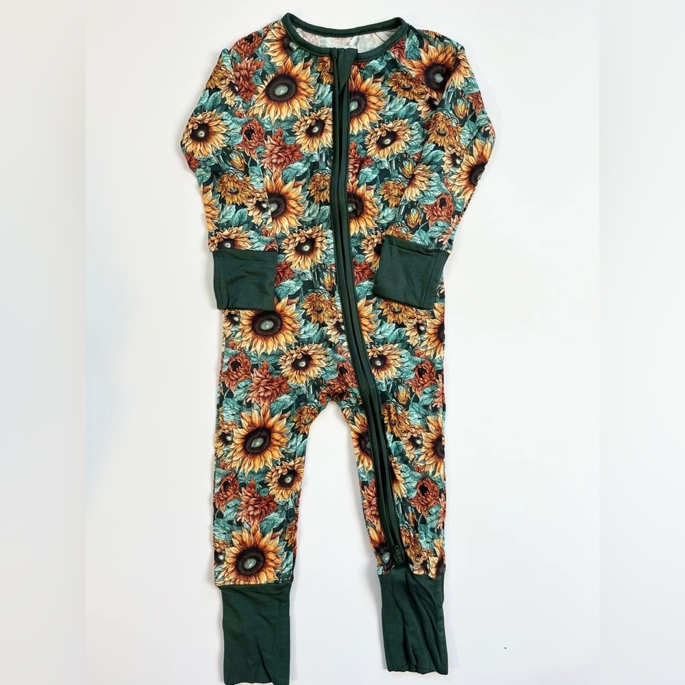Bamboo Sunflower Print Kids Sleeper